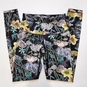 Playground Margaux Floral Dragonfly Leggings XS High Rise Full Length Activewear